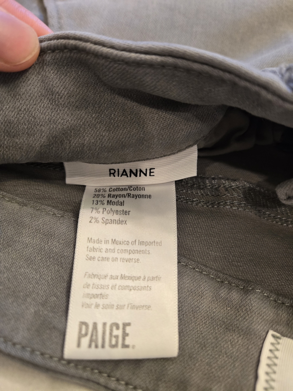 PAIGE Rianne Light Gray Knit Top